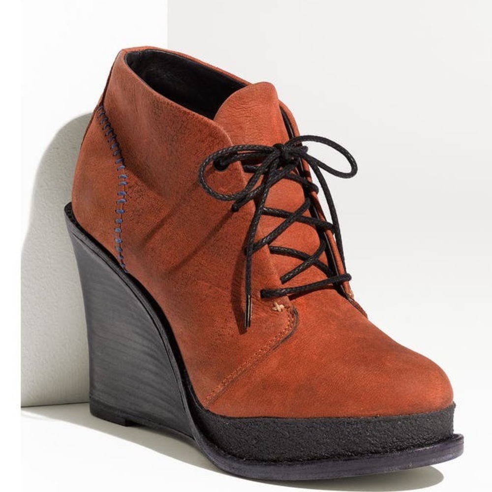 Rag & Bone Odval Desert Wedge Leather Booties